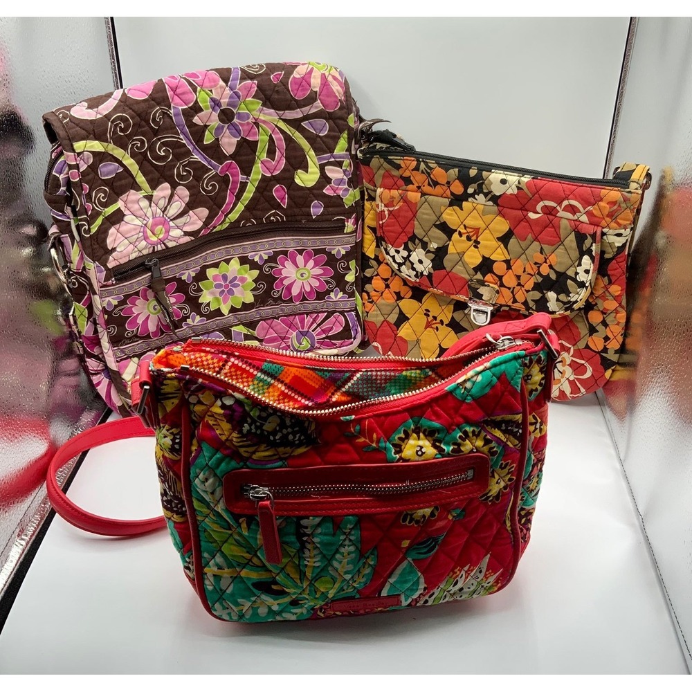 Vera Bradley Quilted Crossbody Lot of 3 Handbags